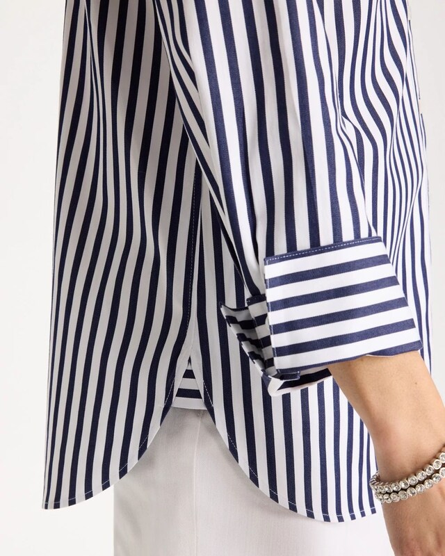 No Iron Stretch Striped Shirt - image 4